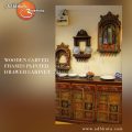 Wooden Carved Frames & Painted Drawer Cabinet