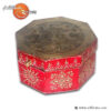 Brass Embossed Painted Red Box