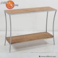 Metal Console with wooden Shelf