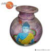 Buddha Painted Wooden Pot