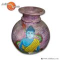 Buddha Painted Wooden Pot