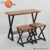 Cross Legged High Stool and Table Set